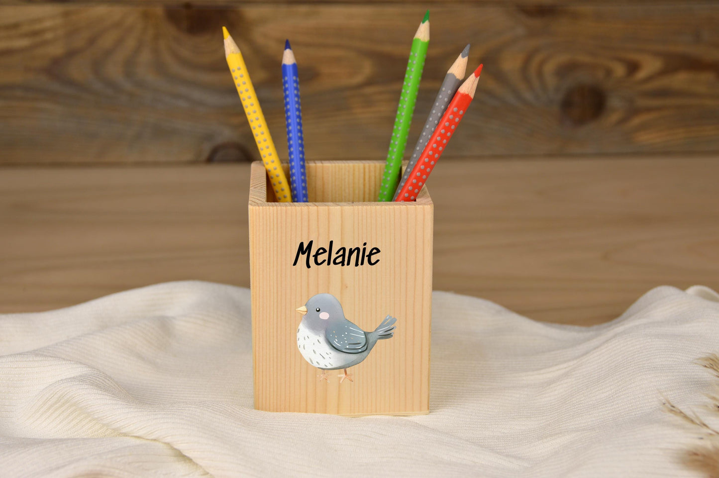 Stiftebox mit Namen, personalisierte Tiermotive Safari, Geschenk für Kinder, Babygeschenk, Geschenk Geburtstag, Taufe, Geburt, Safari