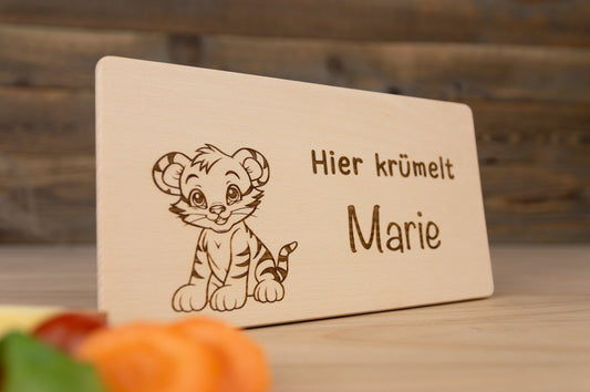 Schneidebrett personalisiert, Frühstücksbrett, Geschenk für Kinder, Geburtstag, Buchenholz, Taufgeschenk, Geschenk Geburt, Weihnachten