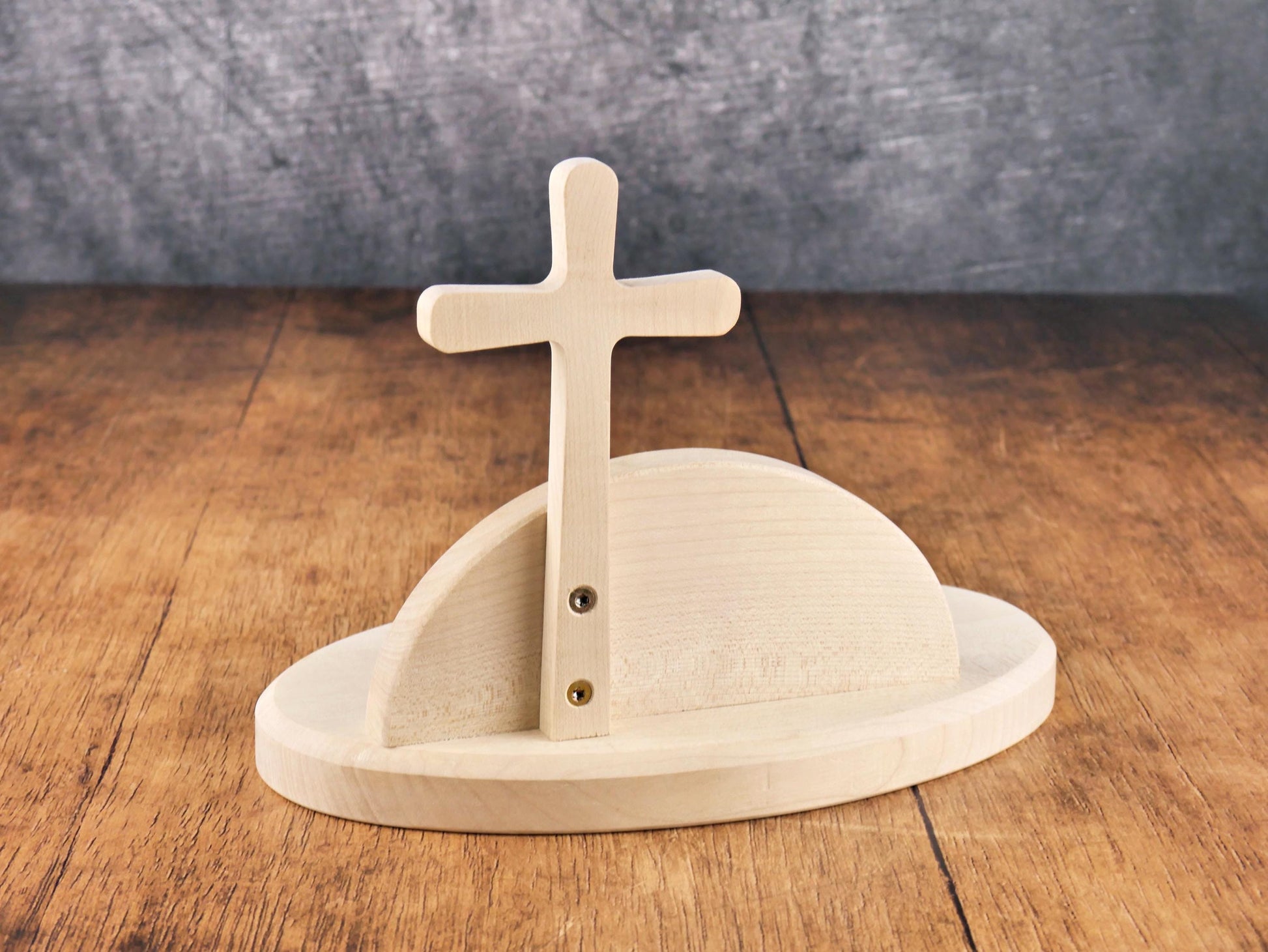 Osterkrippe aus Ahornholz, Osterdeko, Auferstehung des Herrn, Geschenk zu Ostern, Frühlingsdeko, Christliches Geschenk